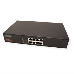 ROLINE PoE Fast Ethernet Switch, 8 Ports (8x PoE)