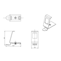 DIN Rail Adapter for 1 Keystone module