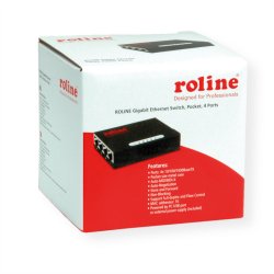 ROLINE Gigabit Ethernet Switch, Pocket, 4 Ports