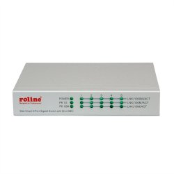 ROLINE Gigabit Ethernet Switch, 6x (5xGbE + 1x Gbic(SFP)), managed