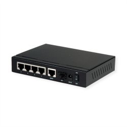 ROLINE Gigabit Ethernet Switch, 6x (5xGbE + 1x Gbic(SFP),  4x PoE+)