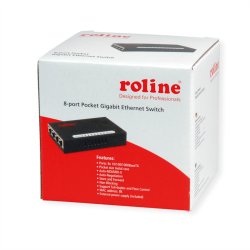ROLINE Gigabit Ethernet Switch, Pocket, 8 Ports