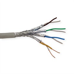 ROLINE S/FTP PiMF Cable Cat.7 (Class F), Solid Wire, LSOH, 300 m, grey