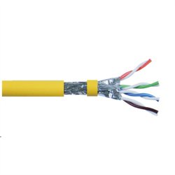 ROLINE S/FTP Cable Cat.8 (Class I), Solid Wire, LSOH, 100 m, yellow