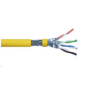 ROLINE S/FTP Cable Cat.8 (Class I), Solid Wire, LSOH, 100 m, yellow