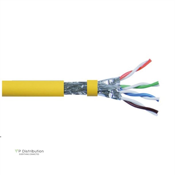 ROLINE S/FTP Cable Cat.8 (Class I), Solid Wire, LSOH, 100 m, yellow