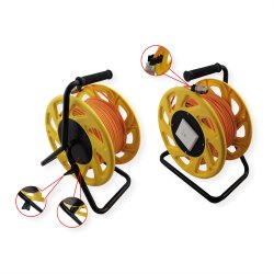 ROLINE RJ45 Network Cable Drum Cat.6A (Class EA) S/FTP, 60 m , orange, 60 m