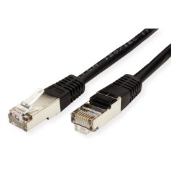 ROLINE FTP Patch Cord Cat.5e (Class D), black, 0.5 m