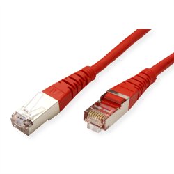 ROLINE S/FTP Patch Cord Cat.5e (Class D), red, 1 m