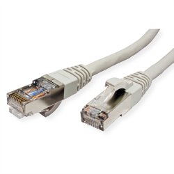 ROLINE S/FTP Cable Cat.7, with RJ-45 connectors (500 MHz / Class EA), LSOH, grey, 2 m