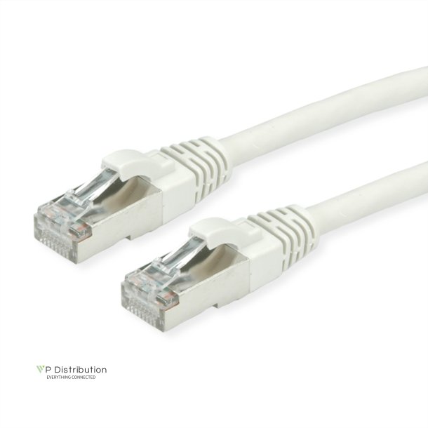 ROLINE S/FTP Cable Cat.7, with RJ-45 connectors (500 MHz / Class EA), LSOH, grey, 0.5 m