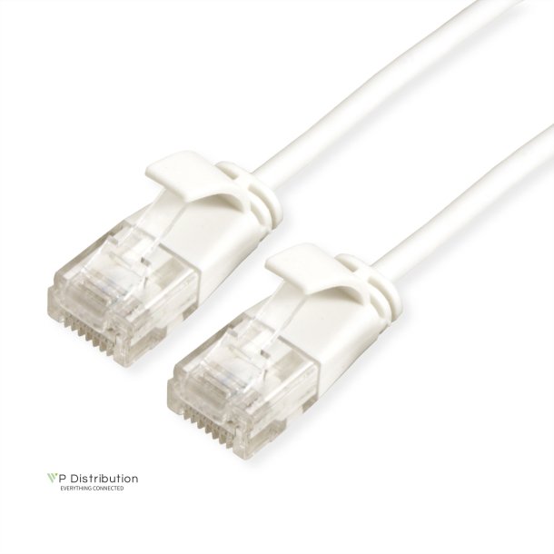 ROLINE UTP Data Center Patch Cord Cat.6A (Class EA), LSOH, Slim, white, 0.15 m