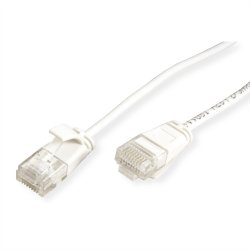 ROLINE UTP Data Center Patch Cord Cat.6A (Class EA), LSOH, Slim, white, 1.5 m