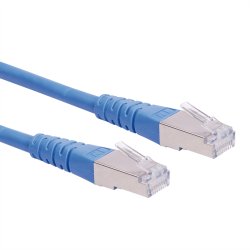 ROLINE S/FTP (PiMF) Patch Cord, Cat.6 (Class E), blue, 0.5 m