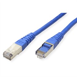 ROLINE S/FTP (PiMF) Patch Cord, Cat.6 (Class E), blue, 1 m