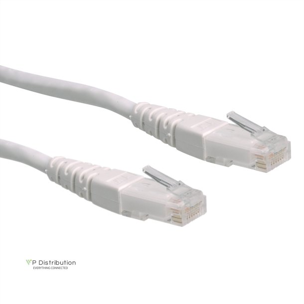 ROLINE UTP Patch Cord, Cat.6 (Class E), white, 0.3 m