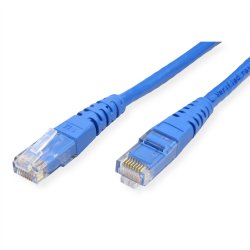 ROLINE UTP Patch Cord, Cat.6 (Class E), blue, 0.3 m
