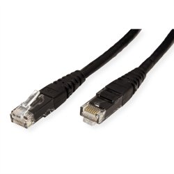 ROLINE UTP Patch Cord, Cat.6 (Class E), black, 0.3 m