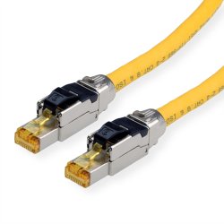 ROLINE S/FTP Patch Cord Cat.8 (Class I), solid, LSOH, yellow, 2 m