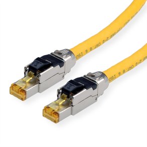 ROLINE S/FTP Patch Cord Cat.8 (Class I), solid, LSOH, yellow, 2 m