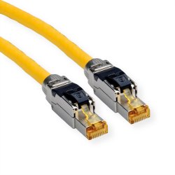 ROLINE S/FTP Patch Cord Cat.8 (Class I), solid, LSOH, yellow, 2 m