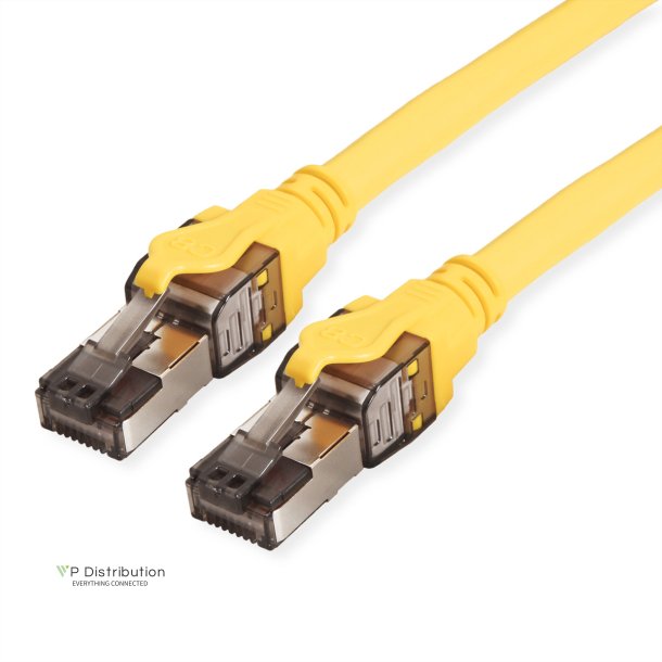 ROLINE S/FTP Patch Cord Cat.8 (Class I), stranded, LSOH, yellow, 1 m