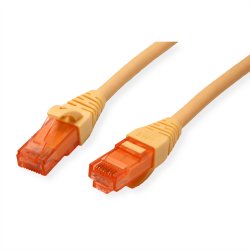 ROLINE UTP Cable Cat.6 Component Level, LSOH, yellow, 0.3 m