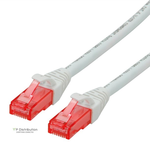 ROLINE UTP Cable Cat.6 Component Level, LSOH, white, 0.5 m