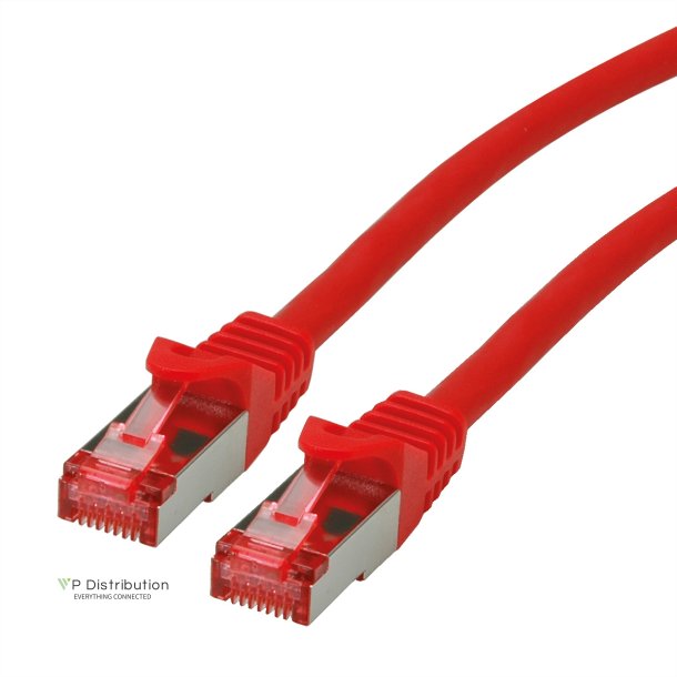 ROLINE S/FTP Patch Cord Cat.6 Component Level, LSOH, red, 0.5 m