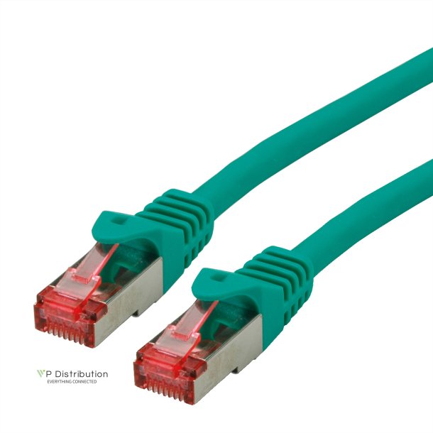 ROLINE S/FTP Patch Cord Cat.6 Component Level, LSOH, green, 1 m