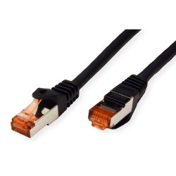 ROLINE S/FTP Patch Cord Cat.6 Component Level, LSOH, black, 0.5 m