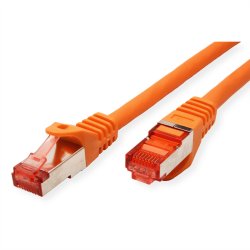 ROLINE S/FTP Patch Cord Cat.6 Component Level, LSOH, orange, 0.5 m
