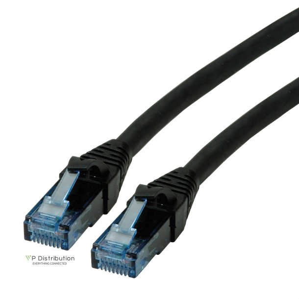 ROLINE UTP Patch Cord Cat.6A, Component Level, LSOH, black, 0.5 m