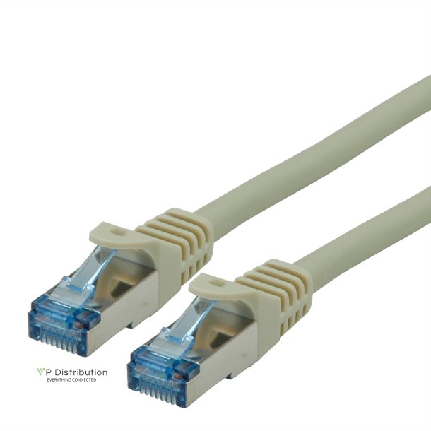 ROLINE S/FTP Patch Cord Cat.6A, Component Level, LSOH, grey, 0.5 m