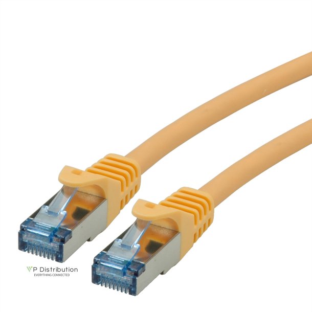 ROLINE S/FTP Patch Cord Cat.6A, Component Level, LSOH, yellow, 0.5 m