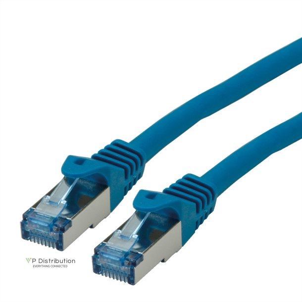 ROLINE S/FTP Patch Cord Cat.6A, Component Level, LSOH, blue, 0.5 m