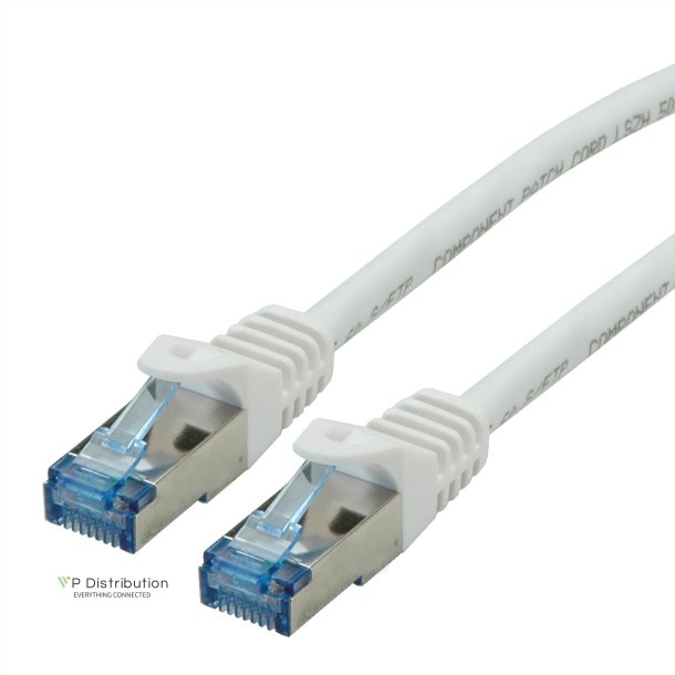 ROLINE S/FTP Patch Cord Cat.6A, Component Level, LSOH, white, 0.5 m