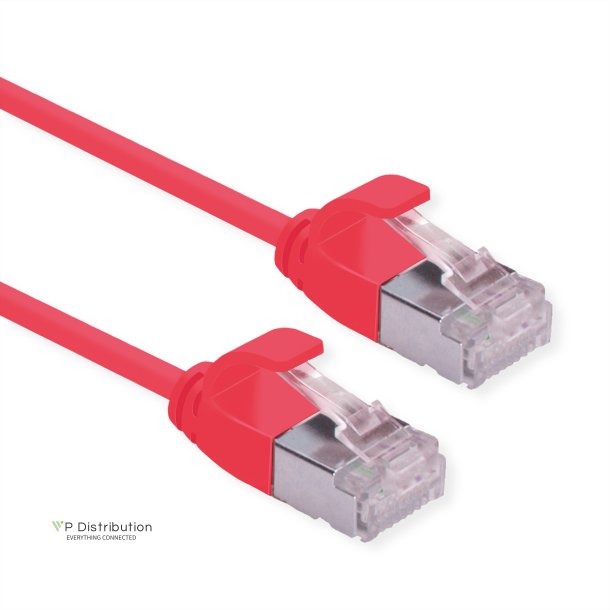 ROLINE U/FTP DataCenter Patch Cord Cat.6A (Class EA), LSOH, slim, red, 0.15 m