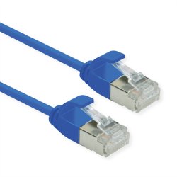 ROLINE U/FTP DataCenter Patch Cord Cat.6A (Class EA), LSOH, slim, blue, 1.5 m