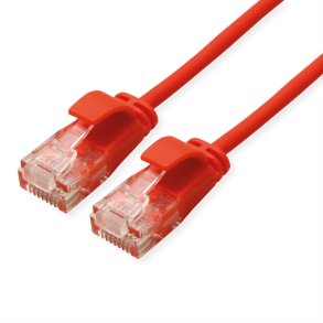ROLINE UTP Data Center Patch Cord Cat.6A (Class EA), LSOH, Slim, red, 0.15 m