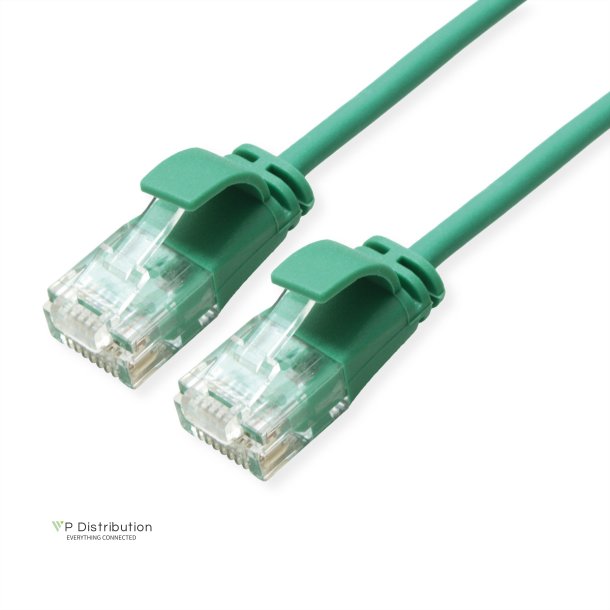 ROLINE UTP Data Center Patch Cord Cat.6A (Class EA), LSOH, Slim, green, 0.15 m