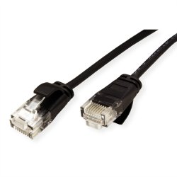 ROLINE UTP Data Center Patch Cord Cat.6A (Class EA), LSOH, Slim, black, 5 m