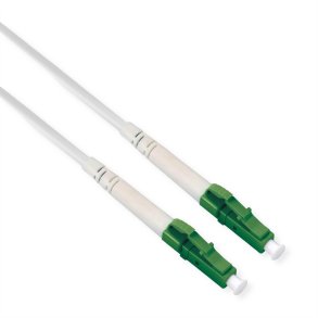 ROLINE Fibre Optic Jumper Cable 9/125µm, OS2, LC/LC, APC, simplex, LSOH, armoured, white, 2 m