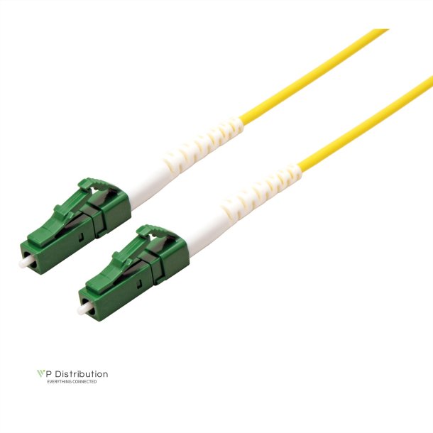 ROLINE Fibre Optic Jumper Cable 9/125&micro;m, OS2, LC/LC, APC, simplex, LSOH, yellow, 1 m