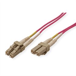 ROLINE Fibre Optic Jumper Cable, 50/125 &micro;m, LC/LC, OM4, violet, 1 m