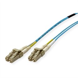 ROLINE F.O. Jumper Cable 50/125&micro;m OM3, LC/LC, Low-Loss-Connector, turquoise, 1 m