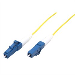 ROLINE Fibre Optic Jumper Cable 9/125&micro;m, OS2, LC/LC, UPC, simplex, LSOH, yellow, 0.5 m