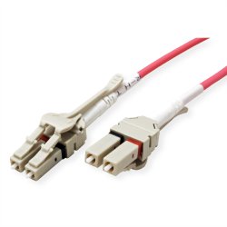 ROLINE FO Jumper Cable 50/125&micro;m OM4, LC/LC, Low-Loss-Connector, for Data Center, violet, 15 m