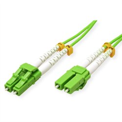ROLINE Fibre Optic Jumper Cable, 50/125 &micro;m, LC/LC, OM5, Low-Loss Connector, green, 15 m