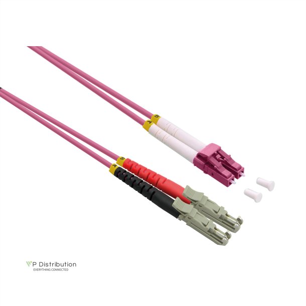 ROLINE FO Jumper Cable 50/125&micro;m OM4, LSH/LC, UPC Polish, LSOH, violet, 0.5 m